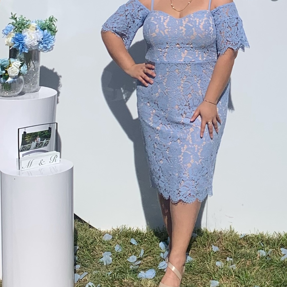 City Chic Lace off the shoulder Dress